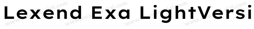 Lexend Exa LightVersion 1007字体转换